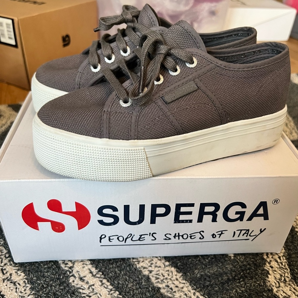 Superga Eiffel Tower Platform Sneakers - Size 36